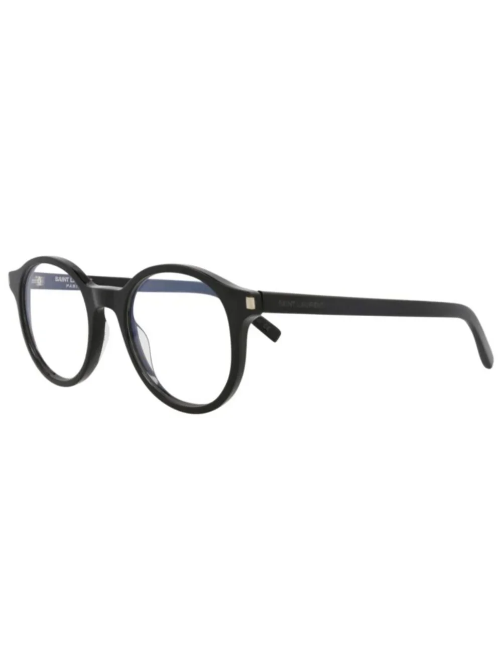 New Saint Laurent Women's Eyeglasses Round Oval Acetate Frame Unisex Black Black